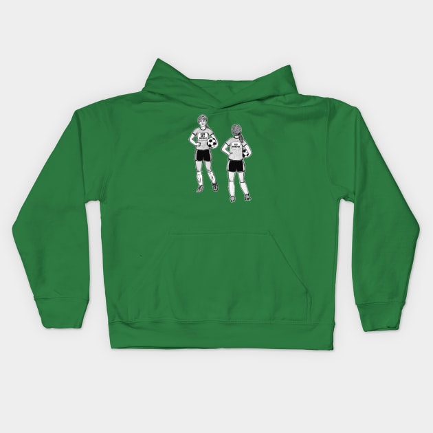 Soccer Player Kids Hoodie by BlueTiger